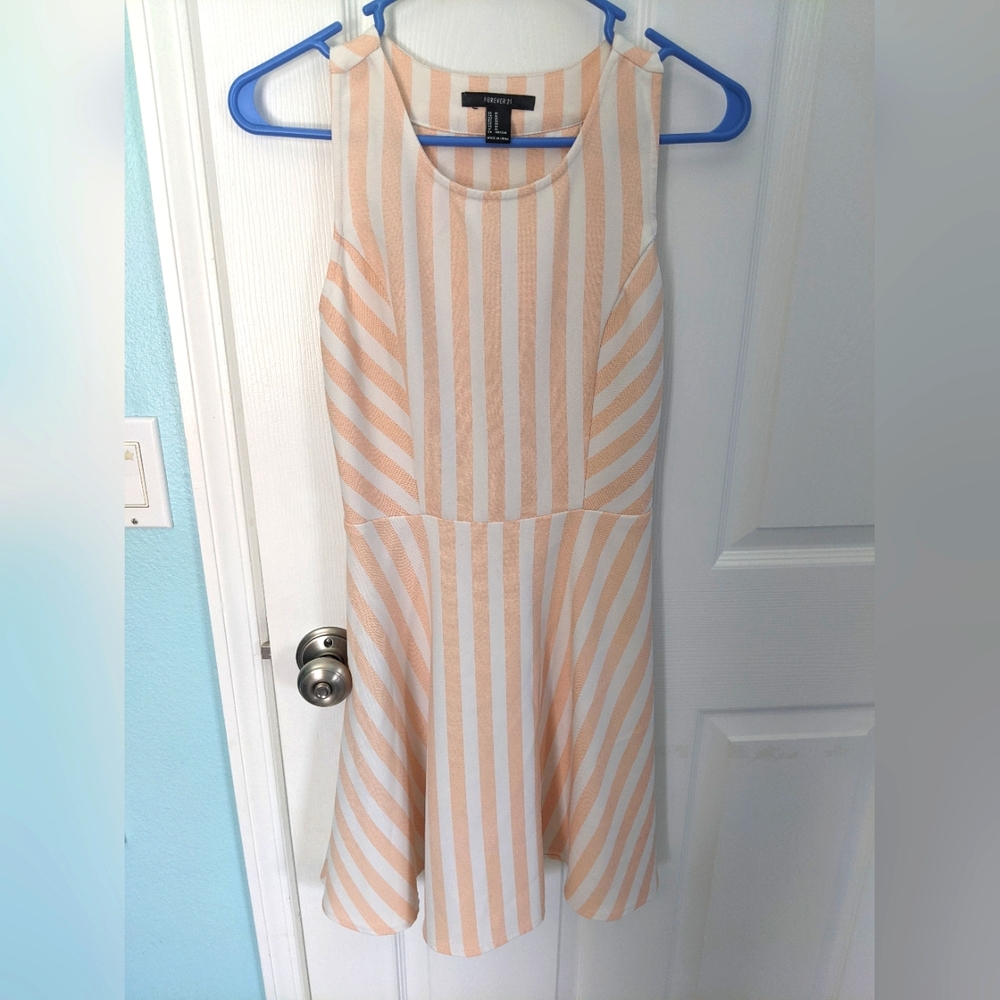 Peach striped dress